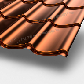 Металлочерепица МЕТАЛЛ ПРОФИЛЬ Ламонтерра-XL (AGNETA-03-Copper\Copper-0.5)